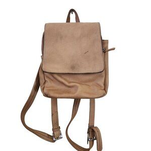Tignanello Vintage Pebbled Leather Tan Backpack